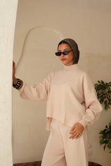 Creamy Blush Cropped Set