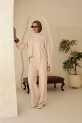Creamy Blush Cropped Set