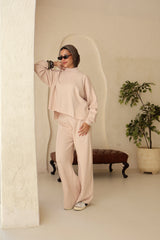Creamy Blush Cropped Set