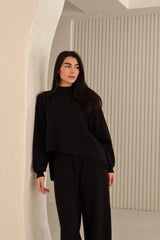 Black Cropped Set