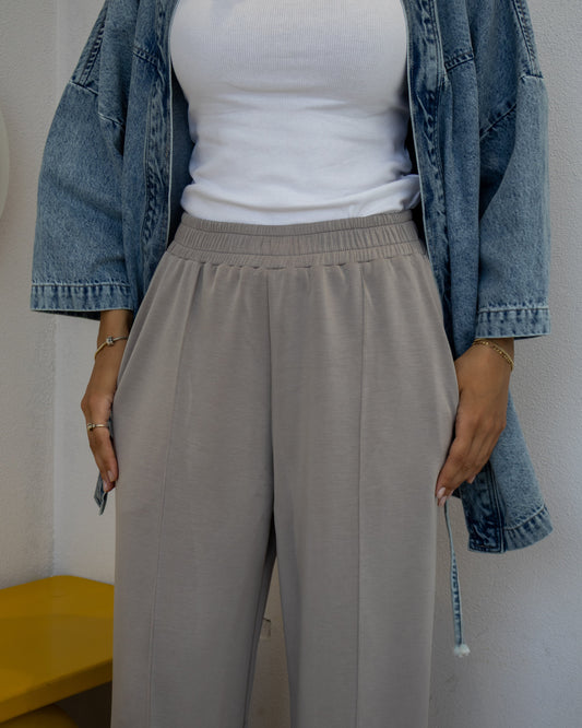 Soft Everyday - Wide-Leg Pants Taupe