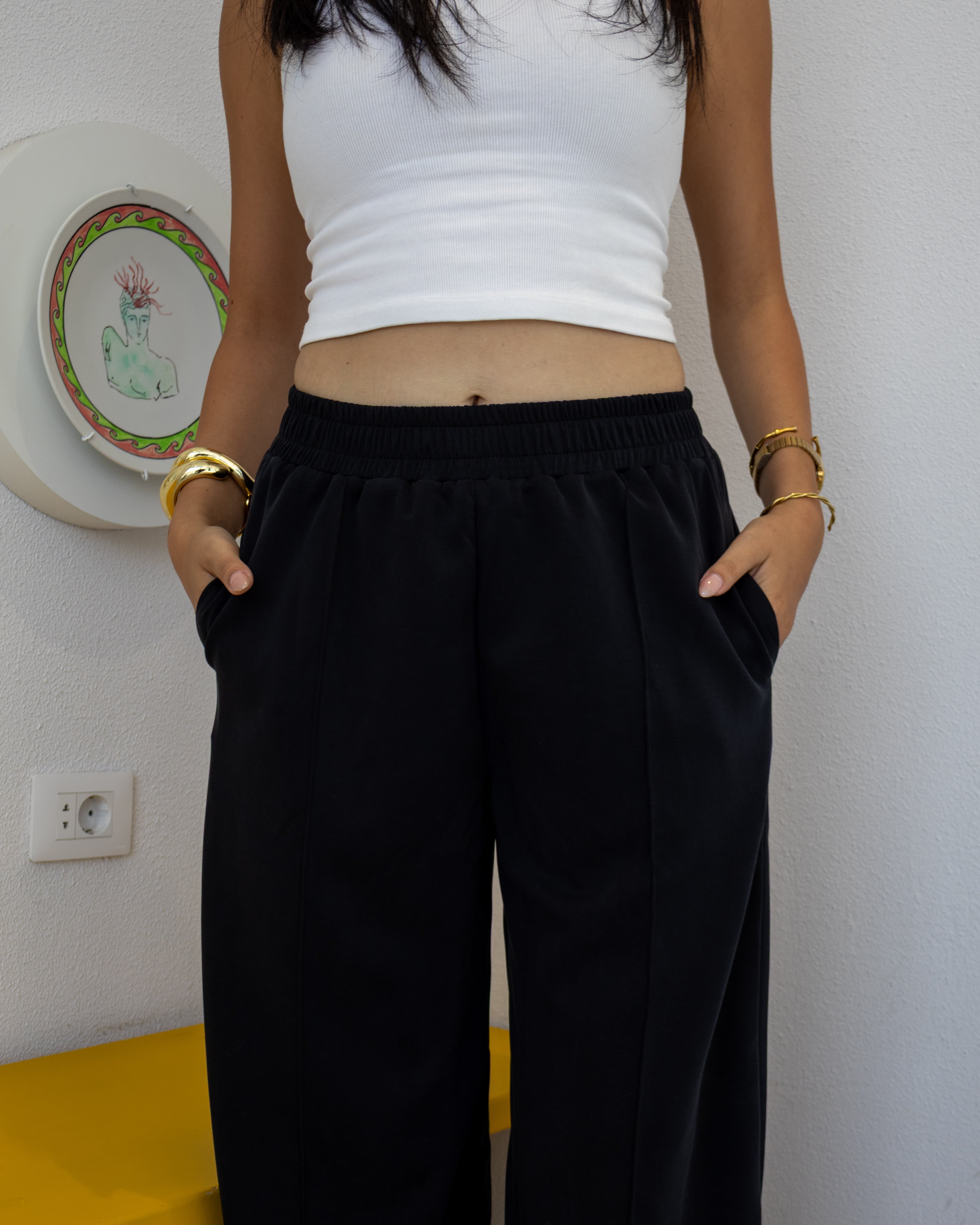 Soft Everyday - Wide-Leg Pants Black Soft Everyday - Wide-Leg Pants Black