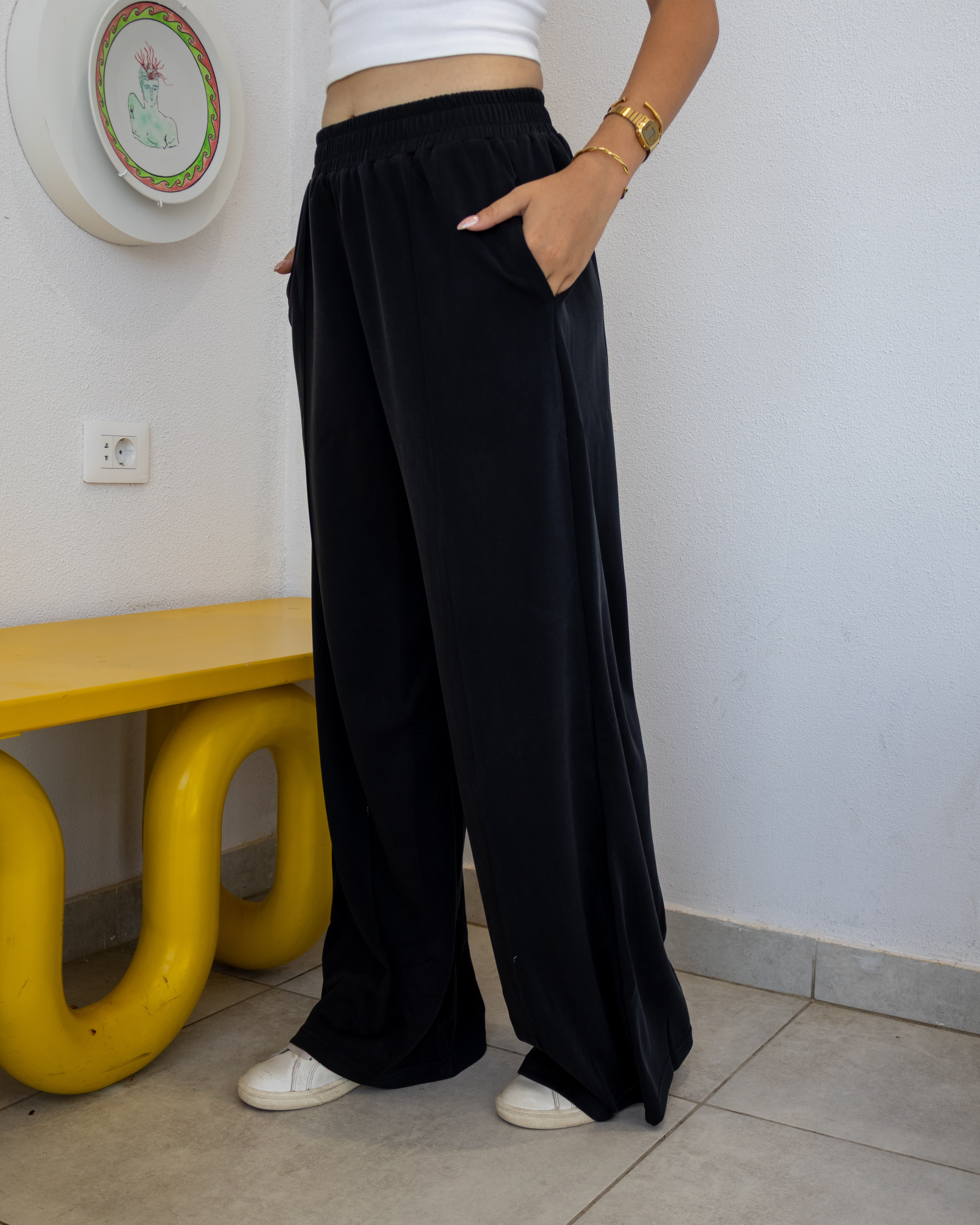 Soft Everyday - Wide-Leg Pants Black Soft Everyday - Wide-Leg Pants Black