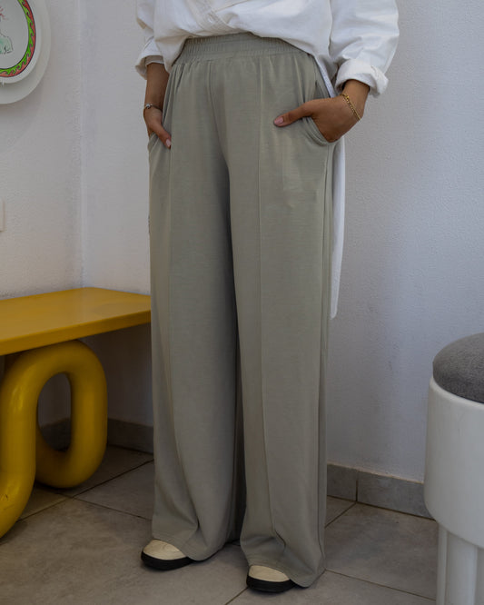 Soft Everyday - Wide-Leg Pants Sage Green