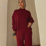Burgundy Cropped Set