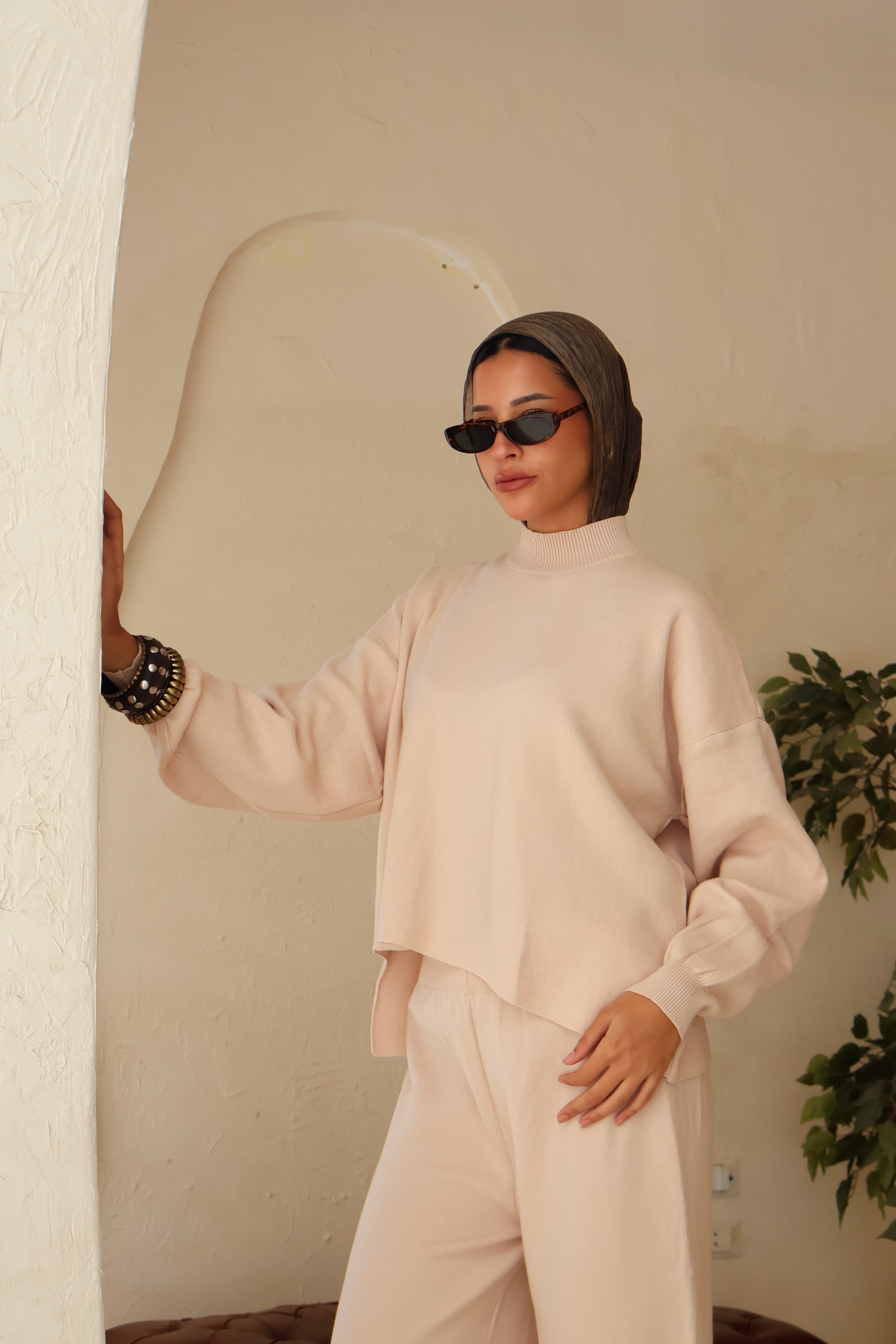 Creamy Blush Cropped Set