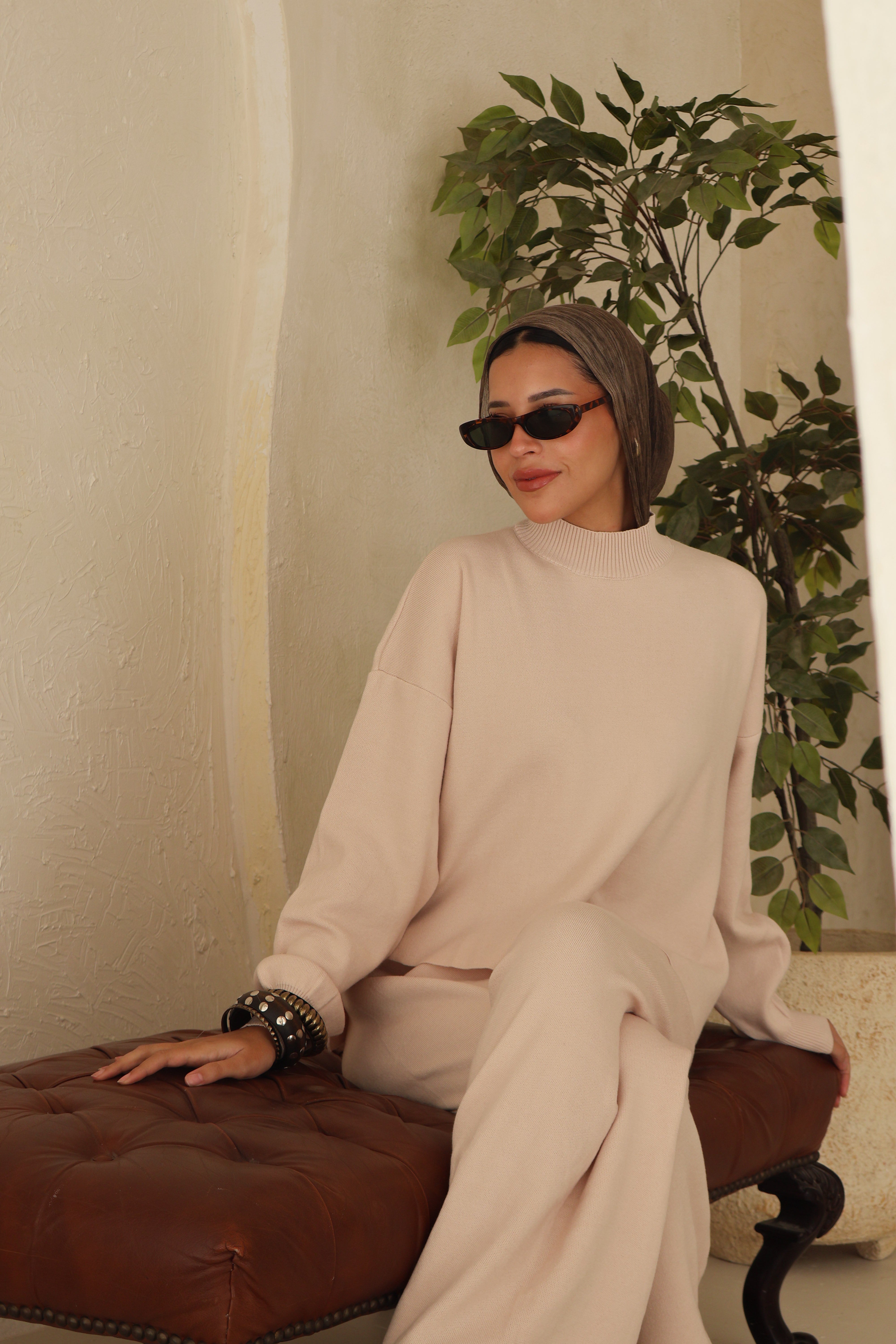 Creamy Blush Cropped Set