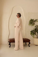Creamy Blush Cropped Set
