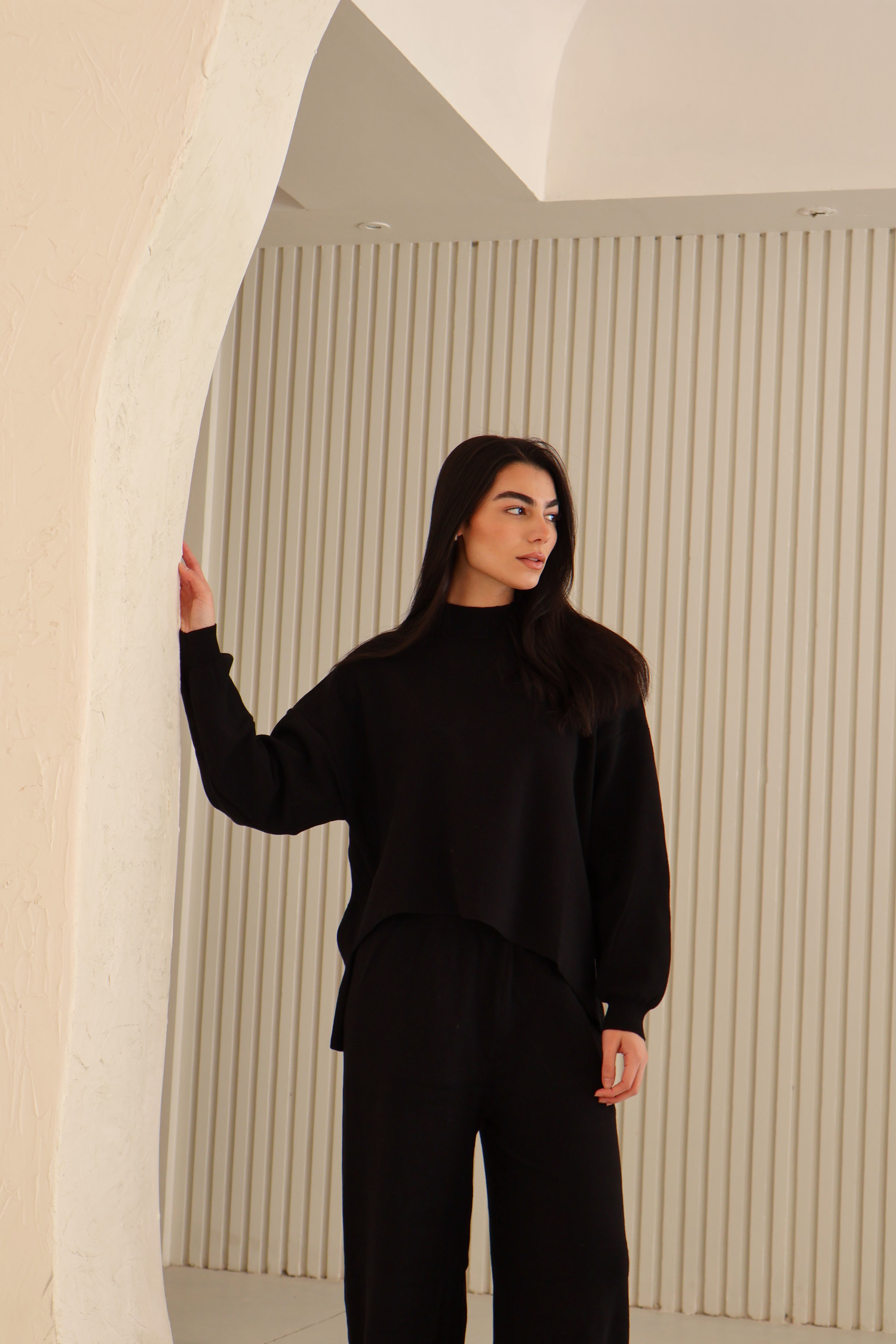 Black Cropped Set