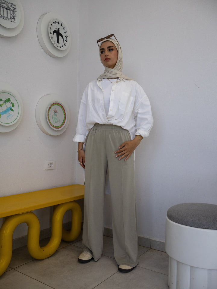 Soft Everyday - Wide-Leg Pants Sage Green